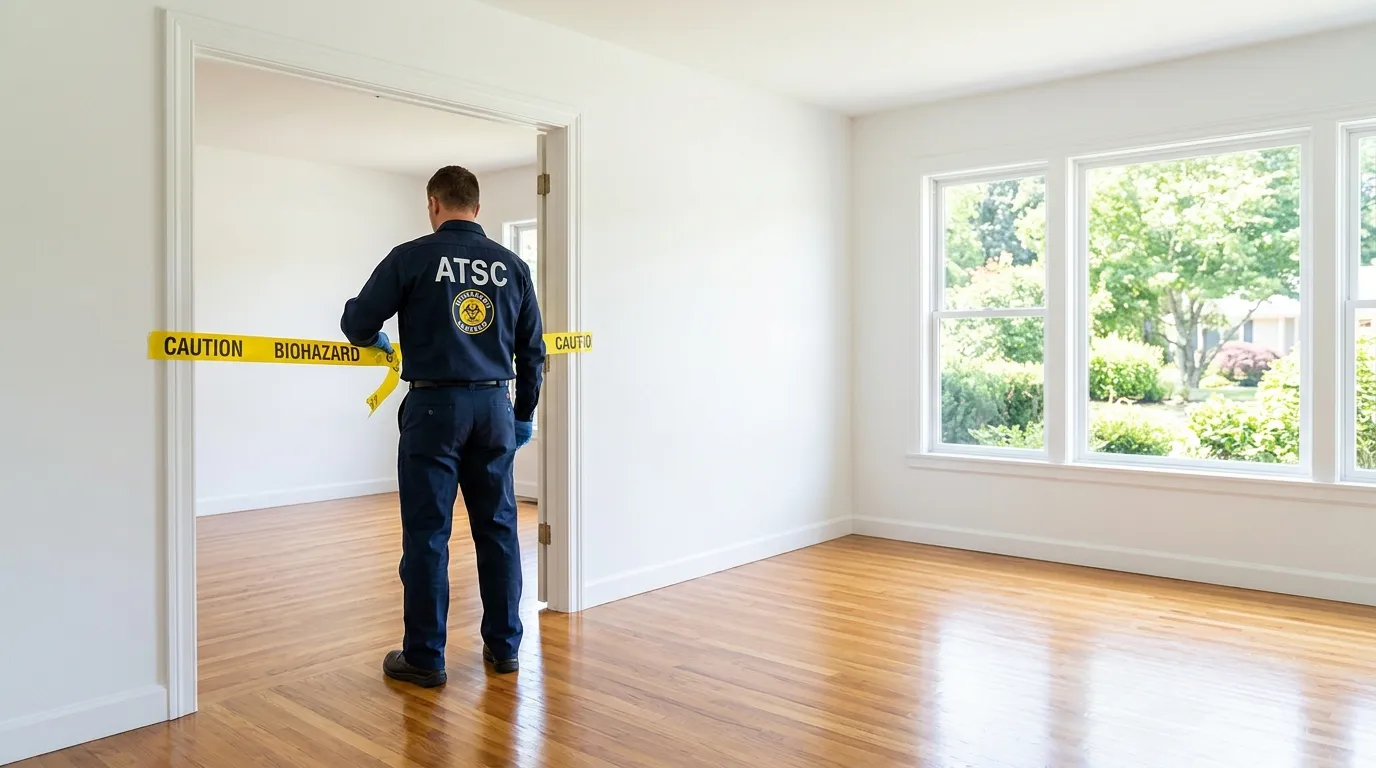 Certified biohazard cleanup crew performing Crime Scene Cleanup in Corinth